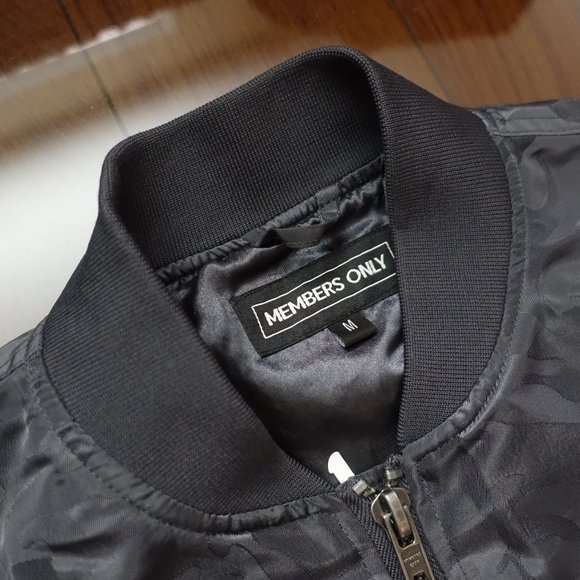 Members Only Men's Ma-1 Bomber Jacket Grey Camo M - Picture 2 of 11